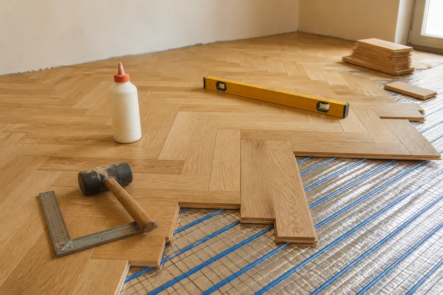 Leggen en vloerverwarming — Parket Kompas
